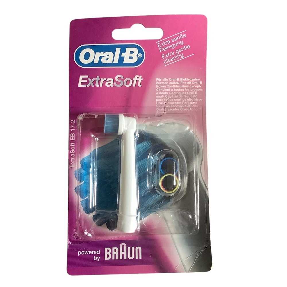 Oral-B ExtraSoft EB 17-2 Replacement Electric Toothbrush Head Braun 1 Pack NEW